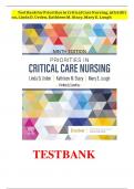 Test Bank for Priorities in Critical Care Nursing, 9th Edition, Linda D. Urden, Kathleen M. Stacy, Mary E. Lough