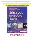 TEST BANK For Urinalysis and Body Fluids, 7th Edition by Strasinger | Verified Chapters 1 - 17 | Complete Newest Version