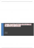 ACC 308 Final Project Workbook 2024 with complete solution