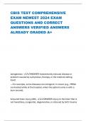 CBIS TEST COMPREHENSIVE EXAM NEWEST 2024 EXAM QUESTIONS AND CORRECT ANSWERS VERIFIED ANSWERS ALREADY GRADED A+