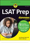 LSAT For Dummies: Book + 5 Practice Tests Online 4th Edition 2024 with complete solution