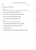 Lymphedema Self Test Questions & Answers Graded A+