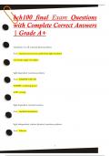 bch100 final Exam Questions  with Complete Correct Answers  | Grade A+