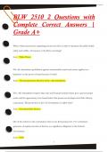 BLW 2510 2 Questions with  Complete Correct Answers |  Grade A+