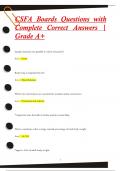 CSFA Boards Questions with  Complete Correct Answers |  Grade A+