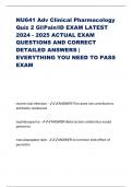 NU641 Adv Clinical Pharmacology Quiz 2 GI/Pain/ID EXAM LATEST 2024 - 2025 ACTUAL EXAM QUESTIONS AND CORRECT DETAILED ANSWERS | EVERYTHING YOU NEED TO PASS EXAM