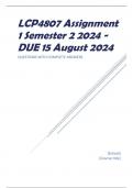 LCP4807 Assignment 1 Semester 2 2024 - DUE 15 August 2024