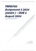 TMN3705 Assignment 3 2024 (655511) - DUE 2 August 2024