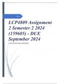 LCP4809 Assignment 2 Semester 2 2024 (159605) - DUE September 2024