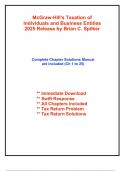 Solutions for McGraw-Hill's Taxation of Individuals and Business Entities 2025 Release by Brian C. Spilker (All Chapters included)