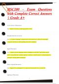 HSC200 – Exam Questions  with Complete Correct Answers  | Grade A+