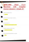 MMC1004 Final Exam  Questions with Complete  Correct Answers | Grade A+