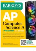 AP Computer Science A Premium, 12th Edition: Prep Book with 6 Practice Tests + Comprehensive Review + Online Practice (Barron's AP Prep)  2024 with complete solution