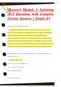 (Recover) Module 1: Initiating  ALS Questions with Complete  Correct Answers | Grade A+