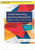 Test Bank for Understanding Nursing Research, 7th Edition, Susan Grove, Jennifer Gray,