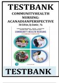 TESTBANK FOR COMMUNITY HEALTH NURSING A CANADIAN PERSPECTIVE LATEST EDITION