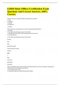 IAHSS Basic Officer Certification Exam Questions And Correct Answers, 100% Correct.     1.The basic structure of a typical healthcare organization resembles a a. Circle b. Pentagon c. Pyramid d. Straight line C. Pyramid