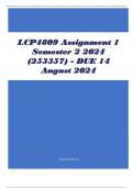 LCP4809 Assignment 1 Semester 2 2024 (253357) - DUE 14 August 2024