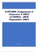 LCP4809 Assignment 2 Semester 2 2024 (159605) - DUE September 2024