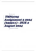 TMN3705 Assignment 3 2024 (655511) - DUE 2 August 2024