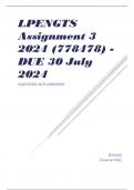 LPENGTS Assignment 3 2024 (778478) - DUE 30 July 2024