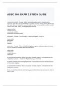 ABSC 160 EXAM 2 STUDY GUIDE WITH COMPLETE SOLUTIONS