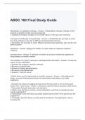 ABSC 160 Final Study Guide latest updated