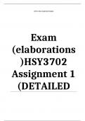 Exam (elaborations)HSY3702 Assignment 1 (DETAILED ANSWERS) Semester 2 2024 - DISTINCTION GUARANTEED•	•	•	•	•	•	Course•	Themes in 20th Century World History (HSY3702)•	Institution•	University Of South Africa (Unisa)•	Book•	A Global History of the Twentieth