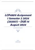 LCP4809 Assignment 1 Semester 2 2024 (253357) - DUE 14 August 2024