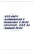 LCP4809 Assignment 1 Semester 2 2024 (253357) - DUE 14 August 2024