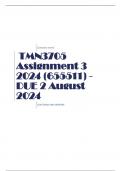 TMN3705 Assignment 3 2024 (655511) - DUE 2 August 2024