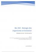 Notes de cours Biologie animale (BIO202) : Partie 1 : L'état unicellulaire et diblastique