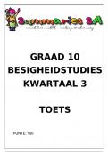 Graad 10 Besigheidstudies (BS) September Vraestel en Memo - 2024