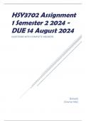 HSY3702 Assignment 1 Semester 2 2024 - DUE 14 August 2024