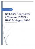 HSY3702 Assignment 1 Semester 2 2024 - DUE 14 August 2024