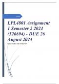 LPL4801 Assignment 1 Semester 2 2024 (526694) - DUE 26 August 2024