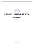 CSP2601 ASSIGNMENT 5 ANSWERS 2024