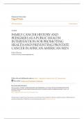 FAMILY CANCER HISTORY AND PEDIGREES AS A PUBLIC HEALTH INTERVENTION FOR PROMOTING HEALTH AND PREVENTING PROSTATE CANCER IN AFRICAN AMERICAN MEN