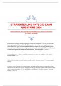 STRAIGHTERLINE PHYS 250 EXAM QUESTIONS 2024 WITH GUARANTEED ACCURATE ANSWERS