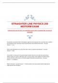 STRAIGHTER LINE PHYSICS 250 MIDTERM EXAM WITH GUARANTEED ACCURATE ANSWERS