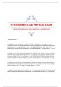 STRAIGHTER LINE PHYS250 EXAM QUESTIONS & ANSWERS 2024