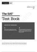 2022-03-US The SAT® MARCH 12, 2022 US Test Book QUESTIONS WITH 100% CORRECT ANSWERS!!