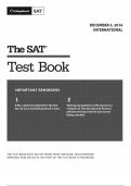 Official 2016 December International SAT Test | SAT QAS in PDF with Answers