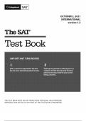 Official 2021 October Print International SAT Test | SAT QAS in PDF with Answers