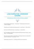 LEAD INSPECTOR / ASSESSOR COURSE QUESTIONS & ANSWERS 