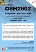 OHS2602 Assignment 2 (COMPLETE ANSWERS) Semester 2 2024