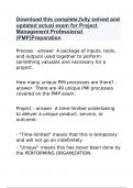 Download this complete,fully solved and updated actual exam for Project Management Professional (PMP)Preparation