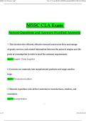 MSSC CLA Exam Newest Questions and Answers (Verified Answers)