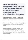 Download this complete,fully solved and updated actual exam for Project Management Professional (PMP)