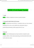 MSSC CLA Exam Terms 2024/2025 with 100% correct answers